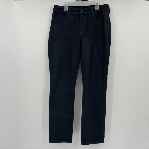 NYDJ Skinny Jeans - Black with Silver Sheen - Size 10P - Picture 1 of 12